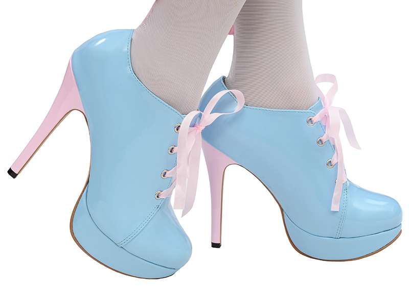 babyblue sissy serving shoes 5 inches 2