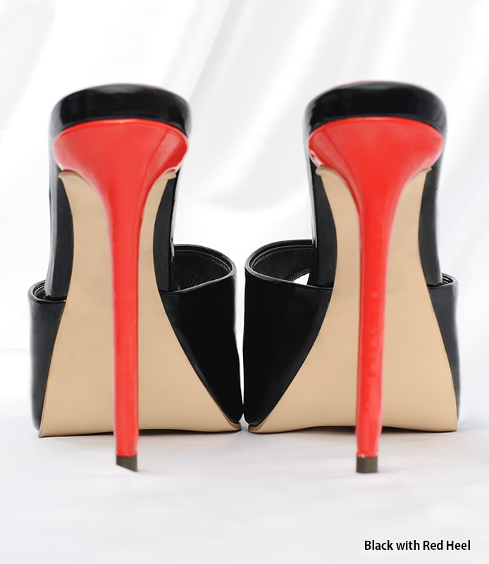 5 inch Bimbo Heels black red 2