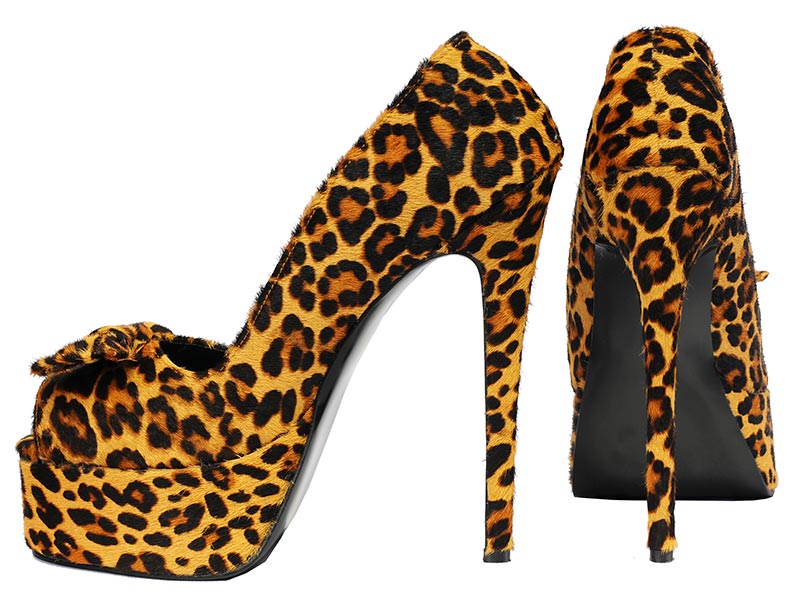 6 inch belle leopard high heels