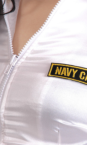 Satin Navy Cadet Mini Dress